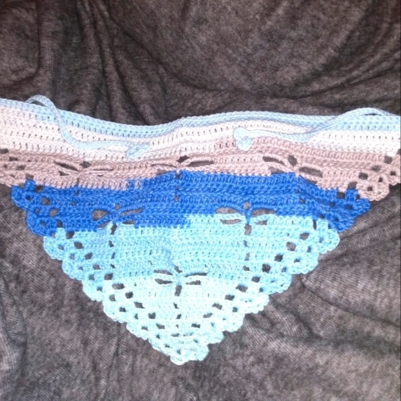 NEW Dragonfly Crochet Hair Bandana Cottagecore HANDCRAFTED - Picture 4 of 6